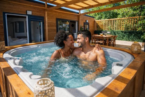 Votre évasion romantique au camping luxe Verdon avec jacuzzi privatif